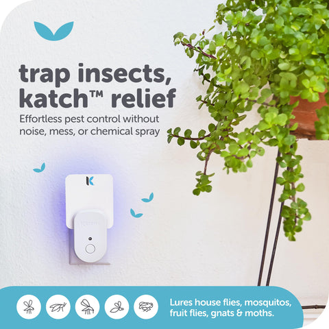 KATCHY detalle de la luz azul que atrae insectos eficazmente