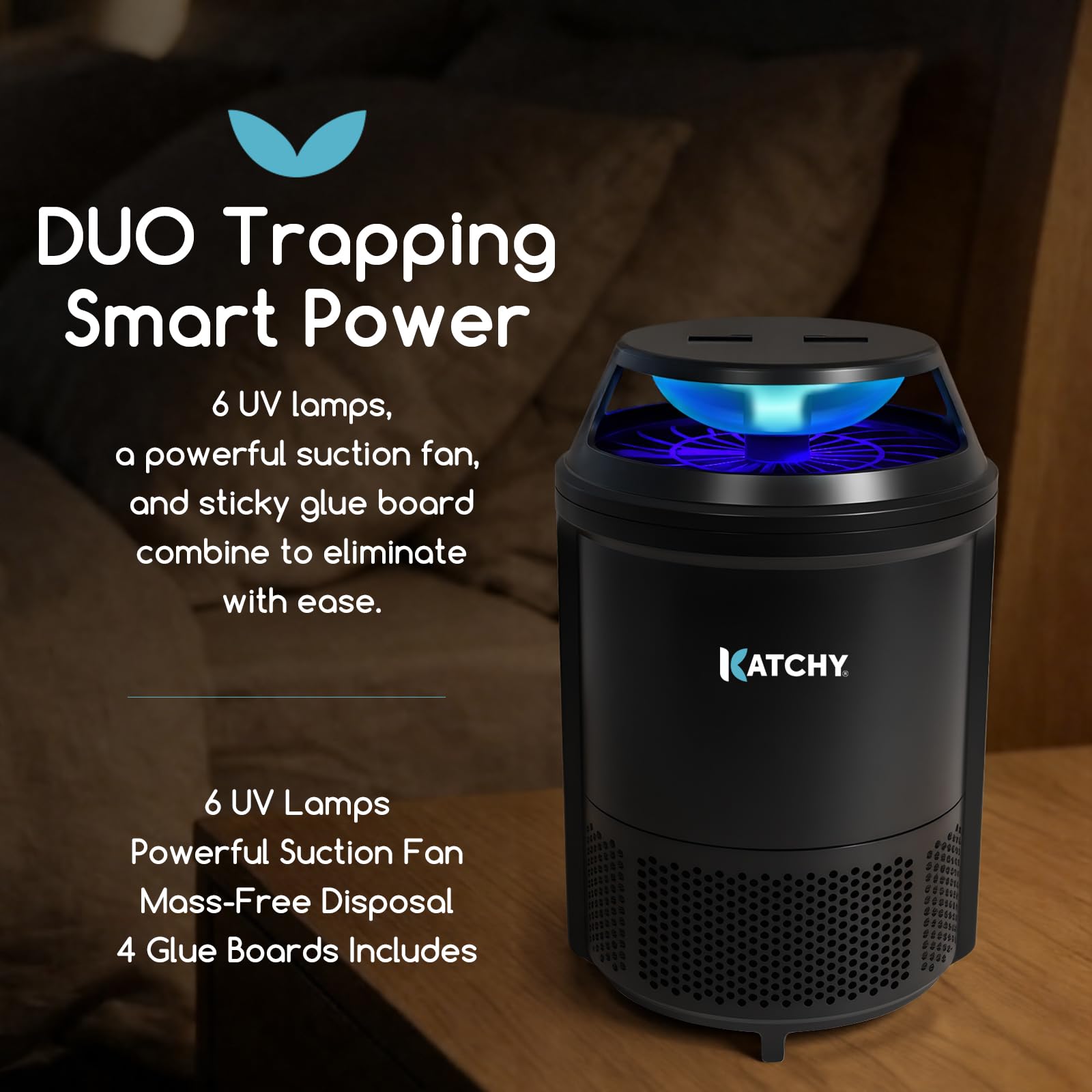 KATCHY ventilador interior que succiona insectos silenciosamente