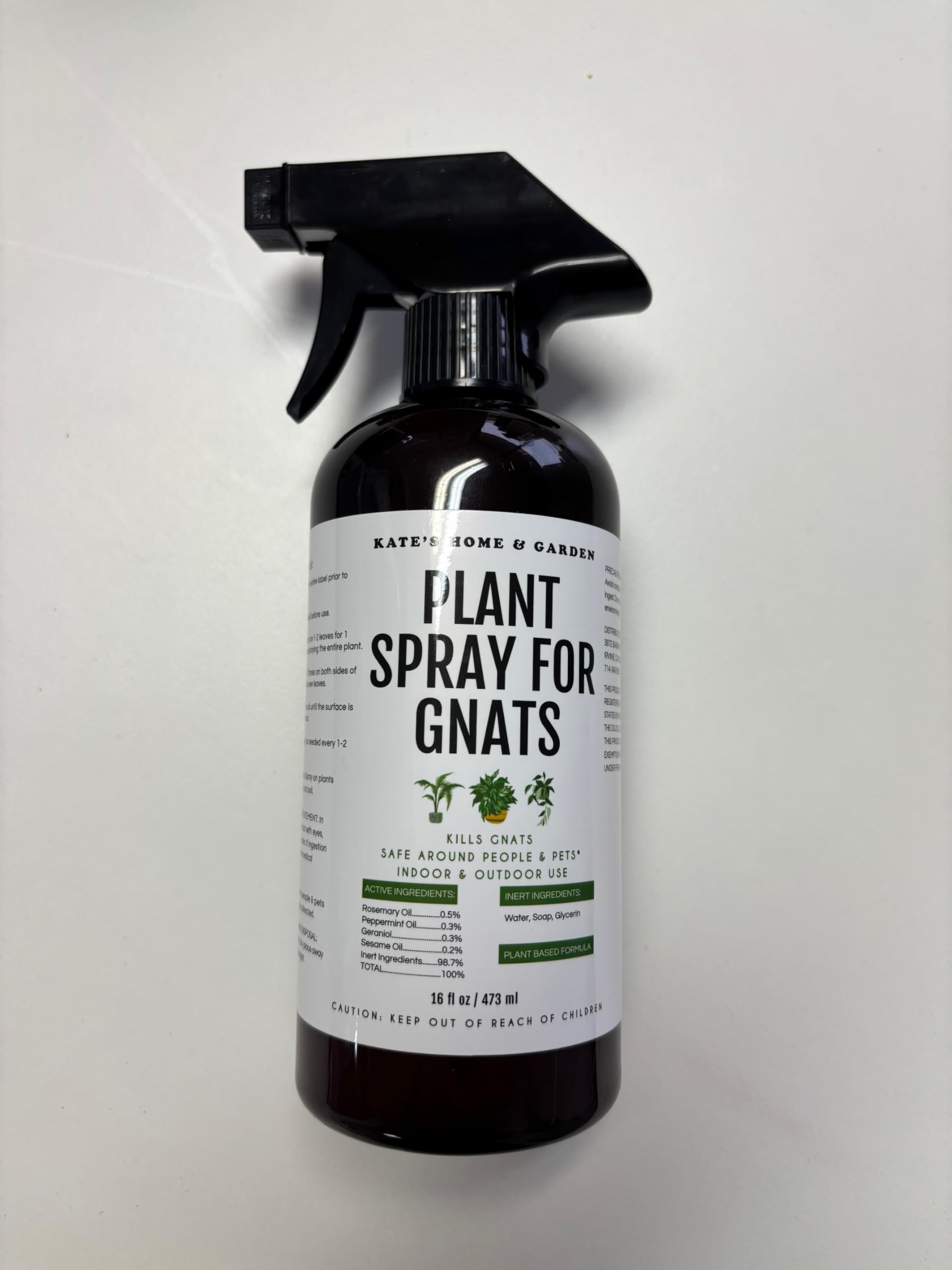 Kate's Garden comparación de tamaño 16 oz con beneficio de hasta 1500 pulverizaciones