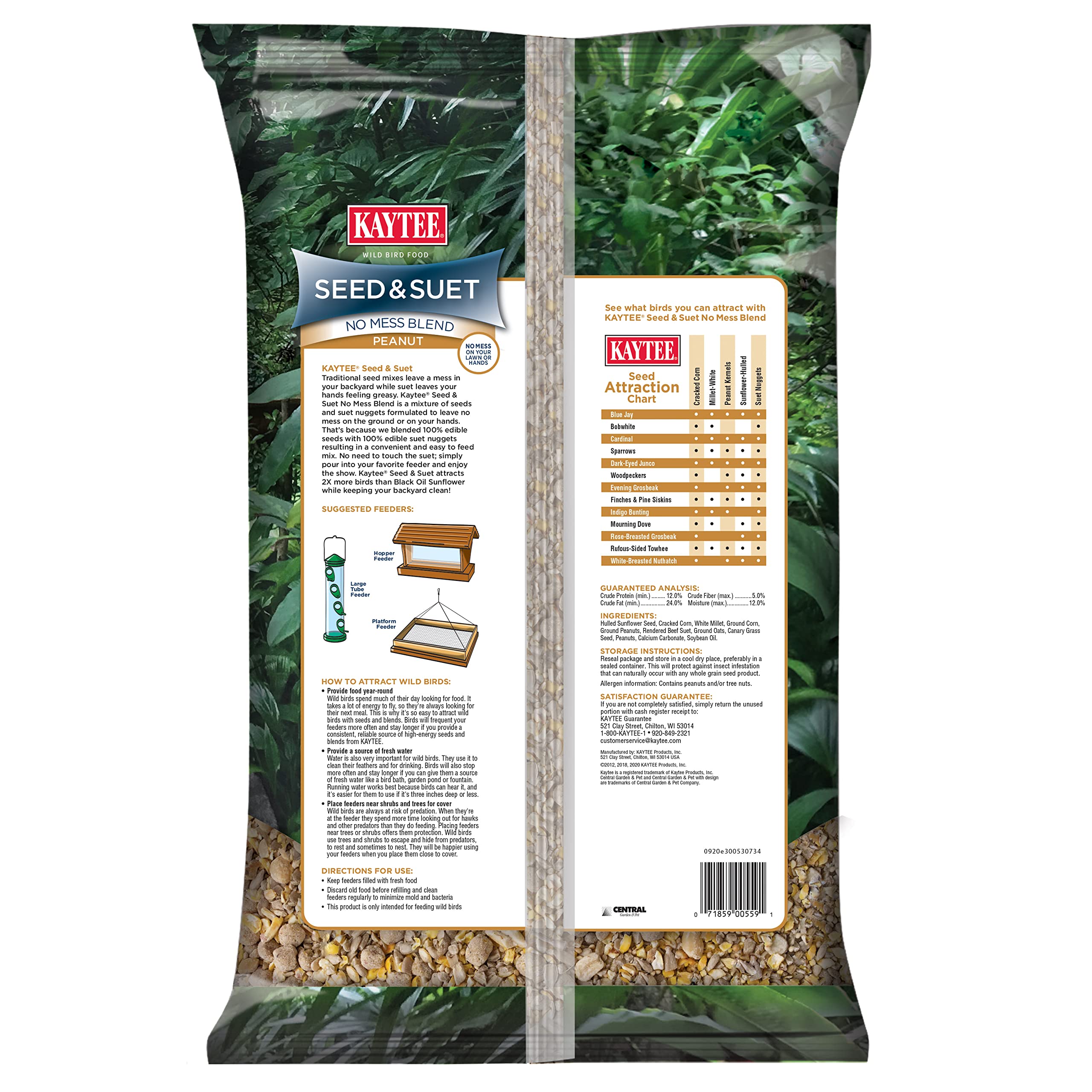 kaytee etiqueta con ingredientes claros y beneficio nutritivo