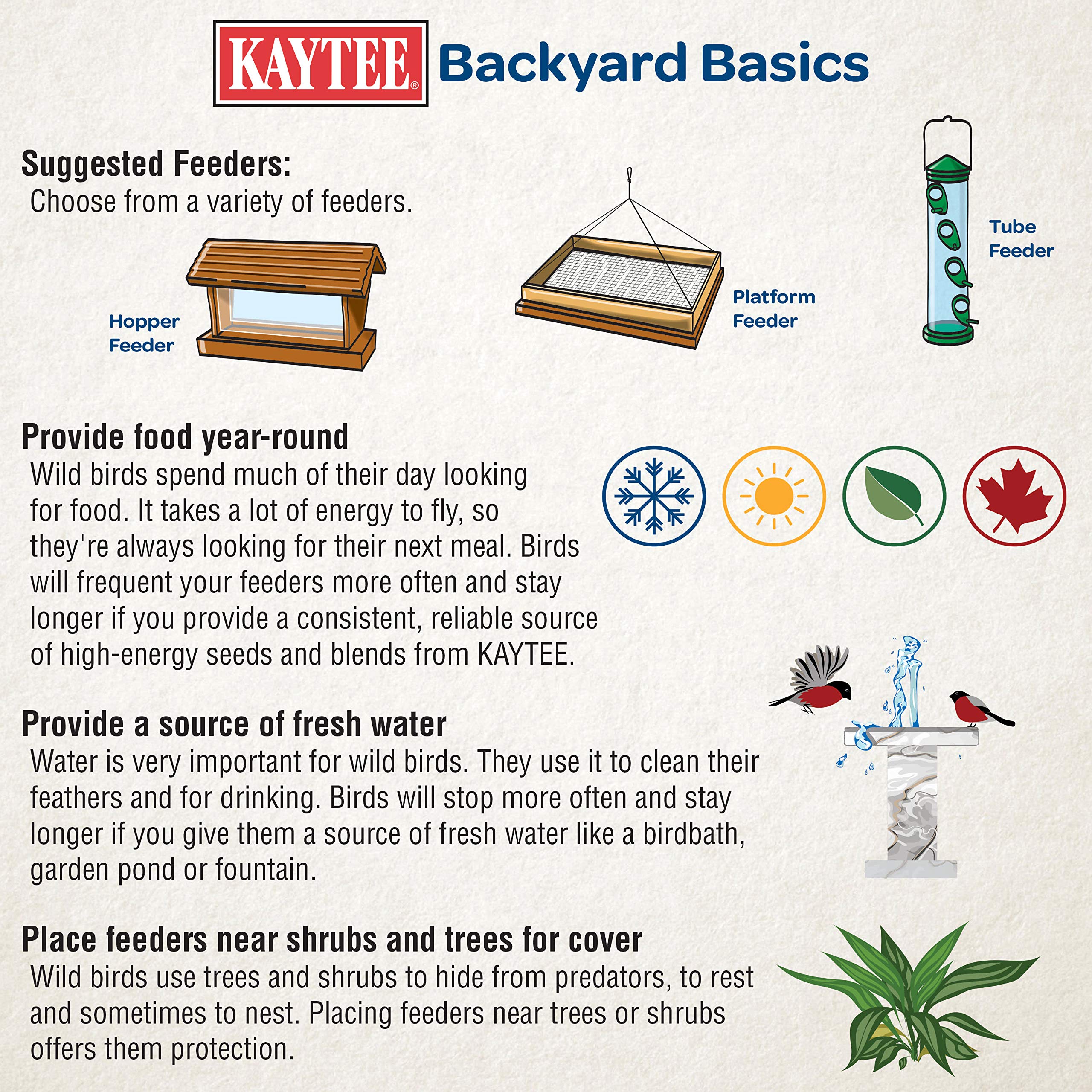 Kaytee etiqueta del producto con información nutricional visible