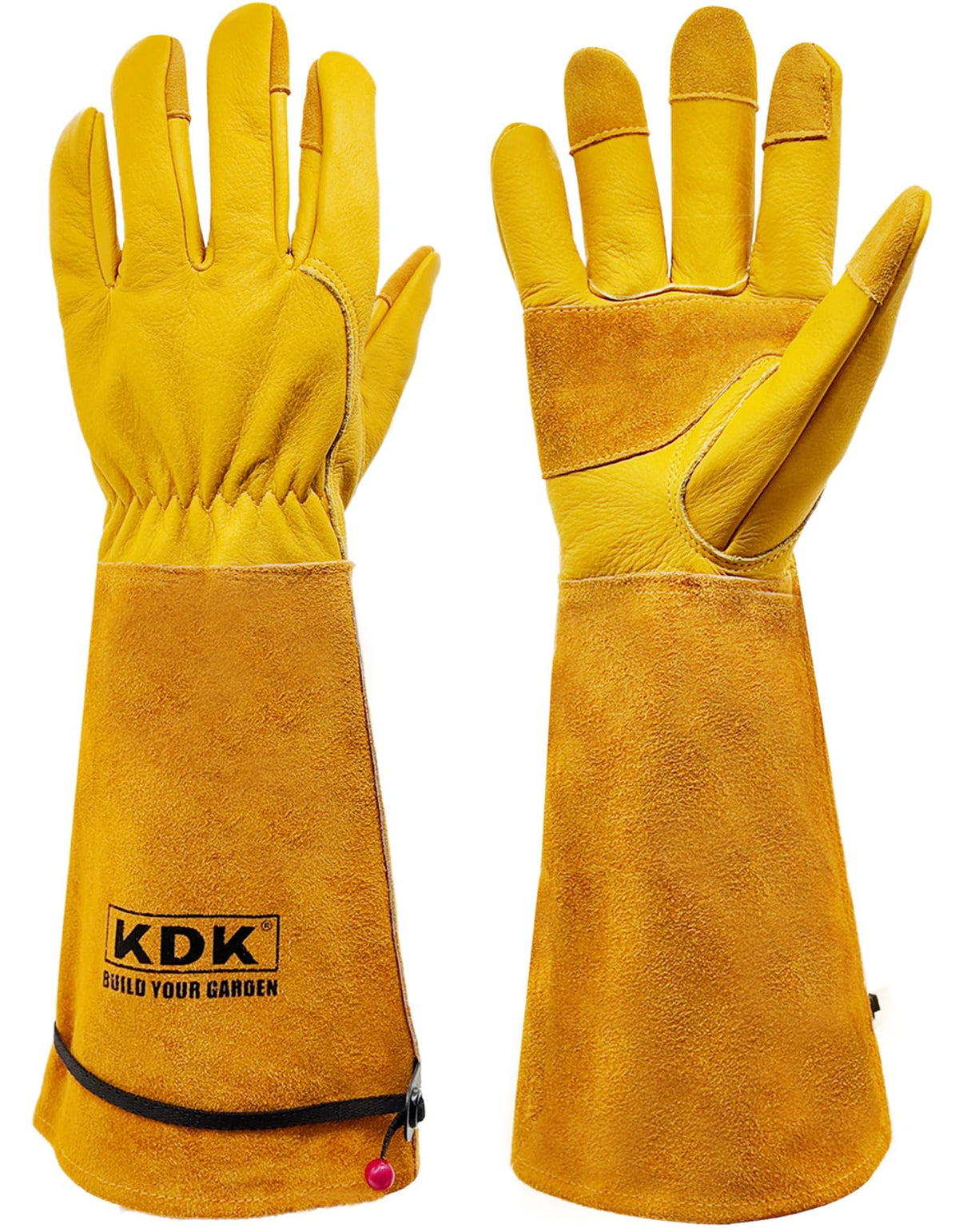 KDK guantes frente y empaque muestran protección segura