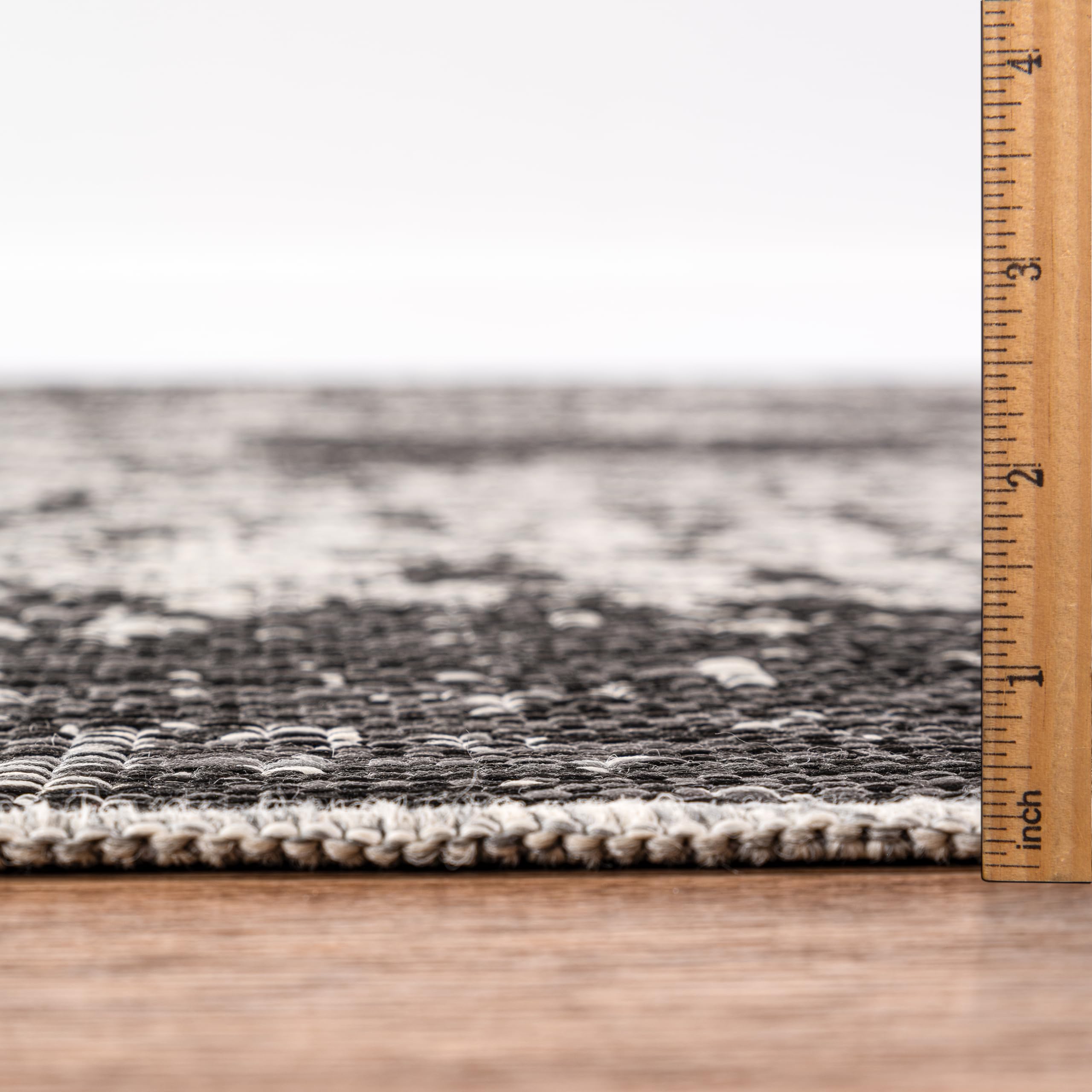 Keen Home Design alfombra junto a regla para ver tamaño 3x5 práctico