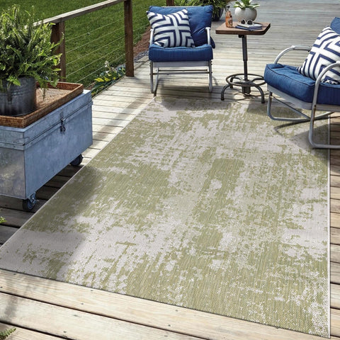 Keen Home Design vista frontal de la alfombra exterior con colores duraderos