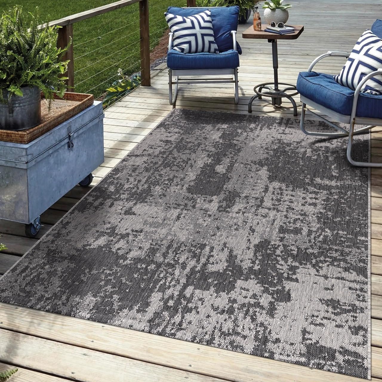 Keen Home Design alfombra frontal mostrando diseño abstracto y durabilidad