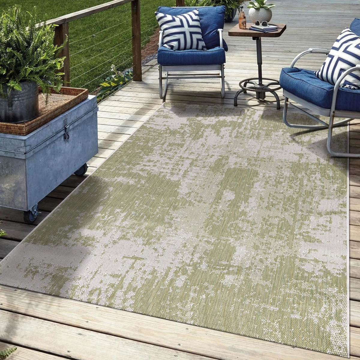 Keen Home Design alfombra 3x5 vista frontal mostrando patrón y color duradero