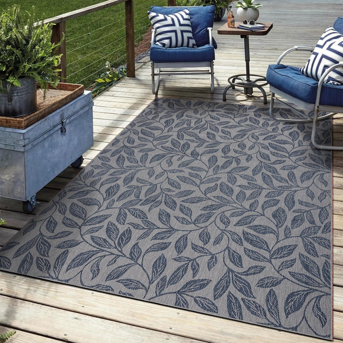 Keen Home Design vista frontal de la alfombra 3x5 mostrando patrón y color duradero