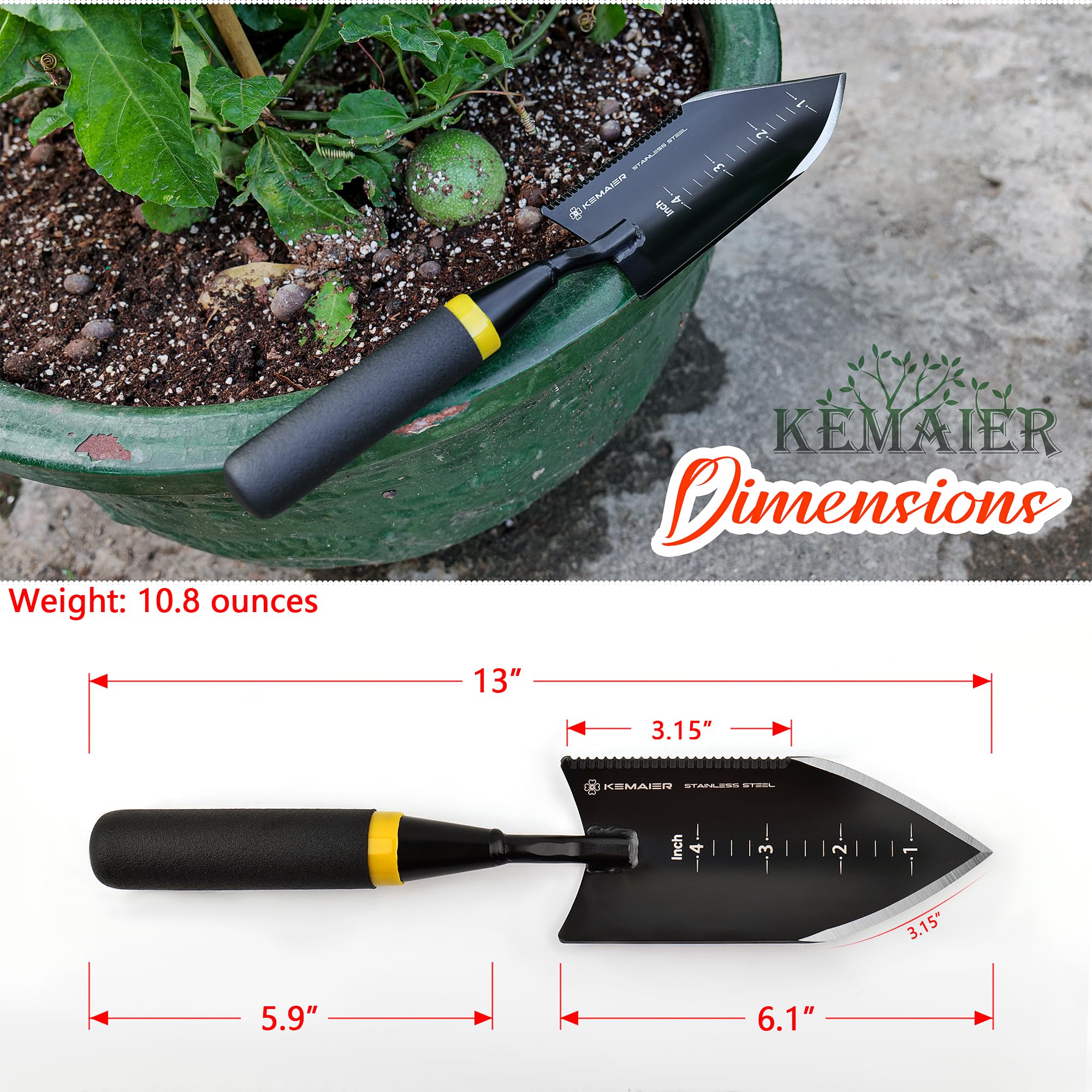 Kemaier hoja dentada detalle que corta raíces con facilidad