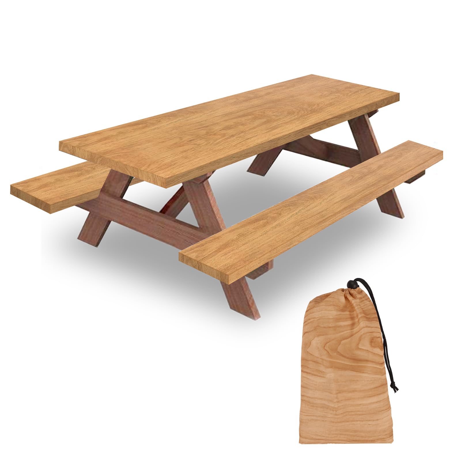 KENOBEE funda frontal para mesa con diseño veta madera y protección impermeable