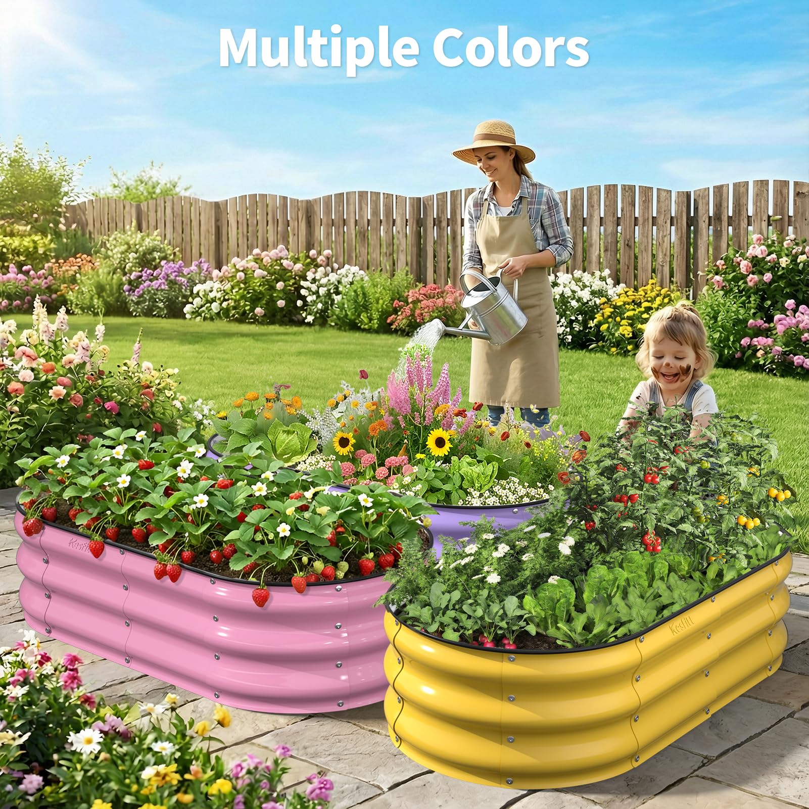 Kesfitt color volcanic gray en jardín exterior con estética moderna
