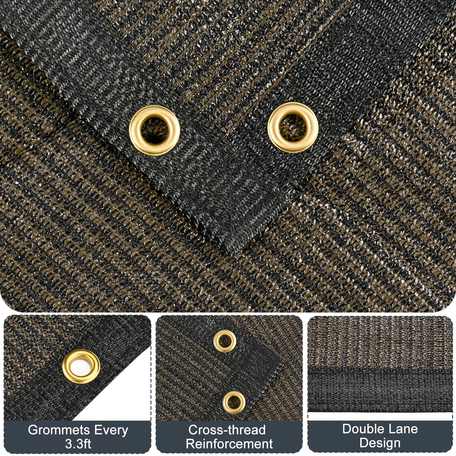 Kesfitt primer plano de la textura HDPE, durabilidad y bloqueo UV efectivos