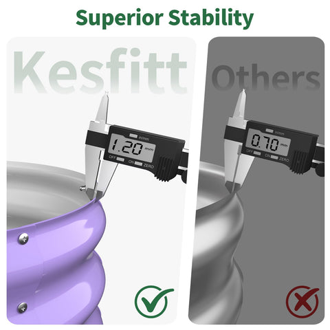 Kesfitt vista interior que destaca la profundidad útil de 12 pulgadas