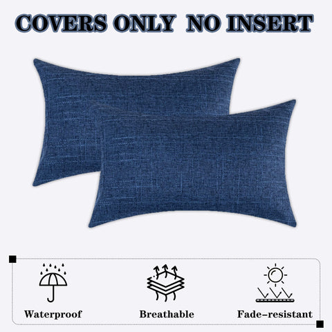 Kevin Textile ambiente en balcón con cojines azules que mejoran el espacio