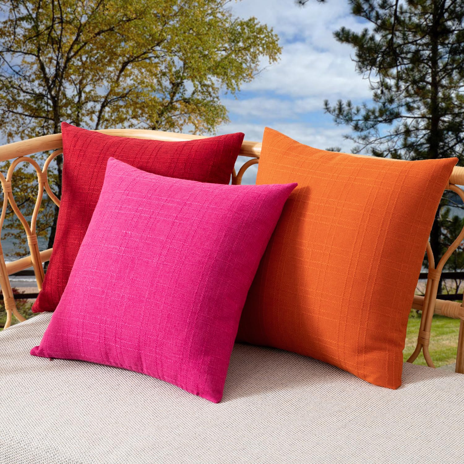 K KEVIN TEXTILE comparación de tamaño 55x55 cm para elegir relleno adecuado