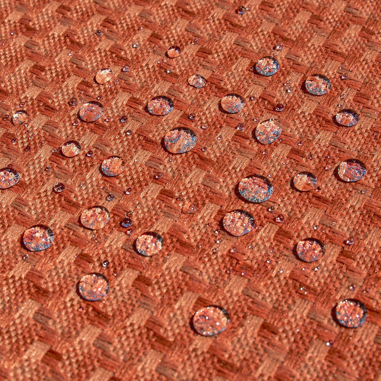 Kevin Textile detalle de textura poliéster con recubrimiento PU protege contra agua
