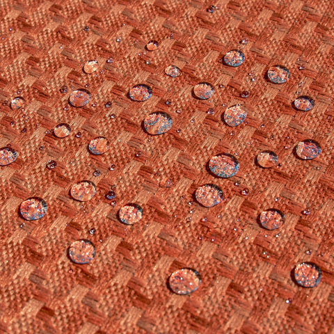 Kevin Textile detalle de textura poliéster con recubrimiento PU protege contra agua
