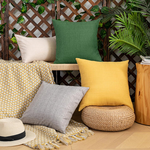 Kevin Textile fundas en uso sobre sillón de terraza resistentes al exterior