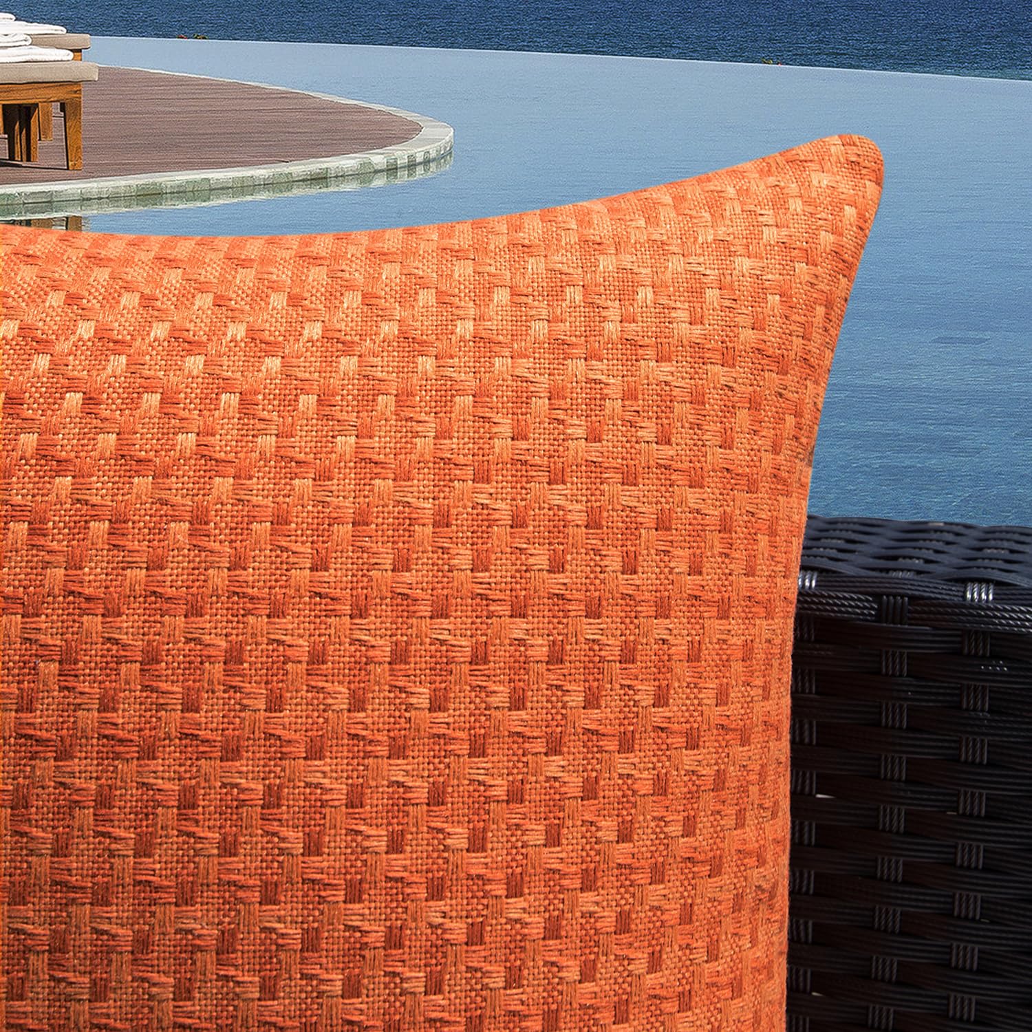 Kevin Textile funda colocada en sillón de jardín para uso exterior y estilo