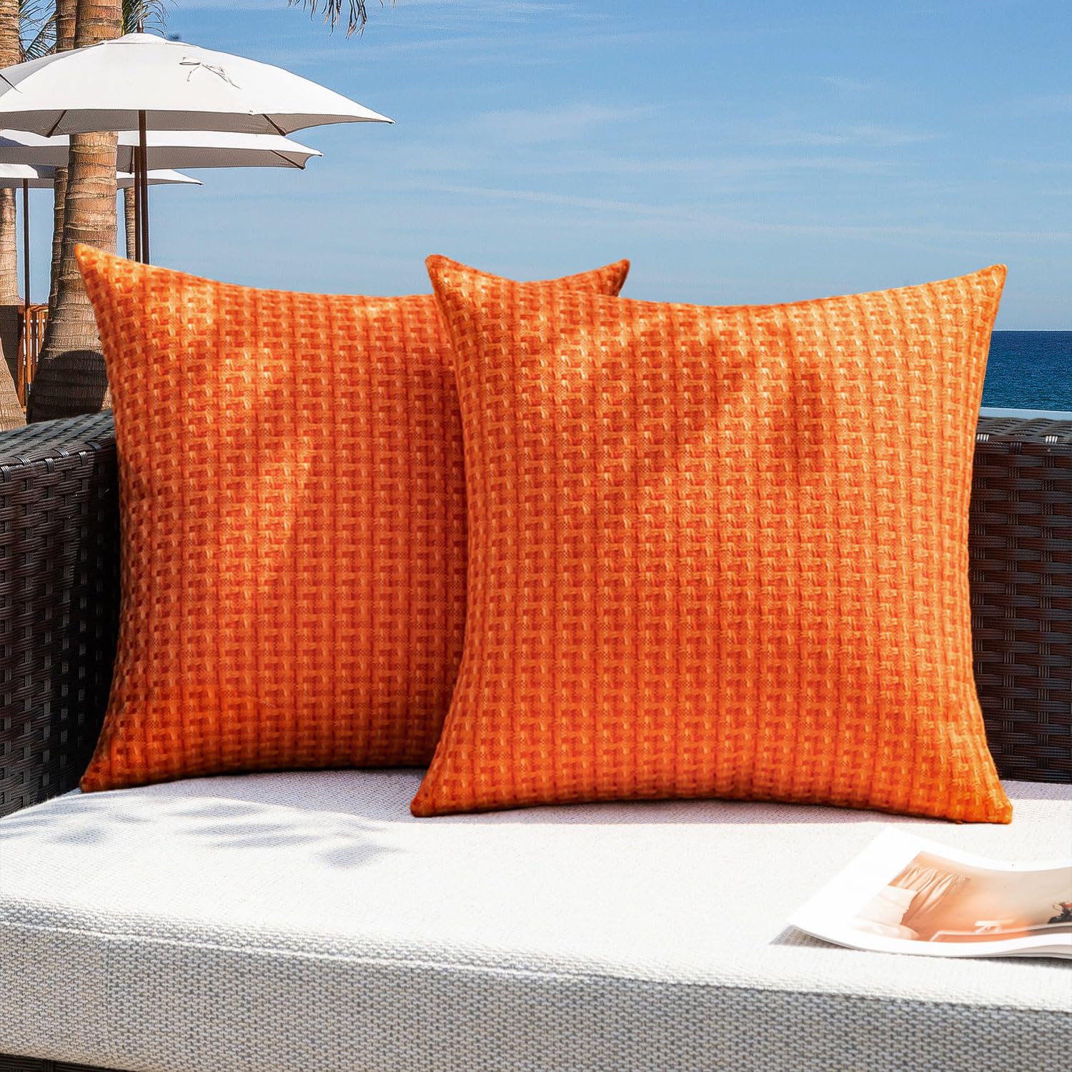 Kevin Textile funda frontal naranja que realza exteriores