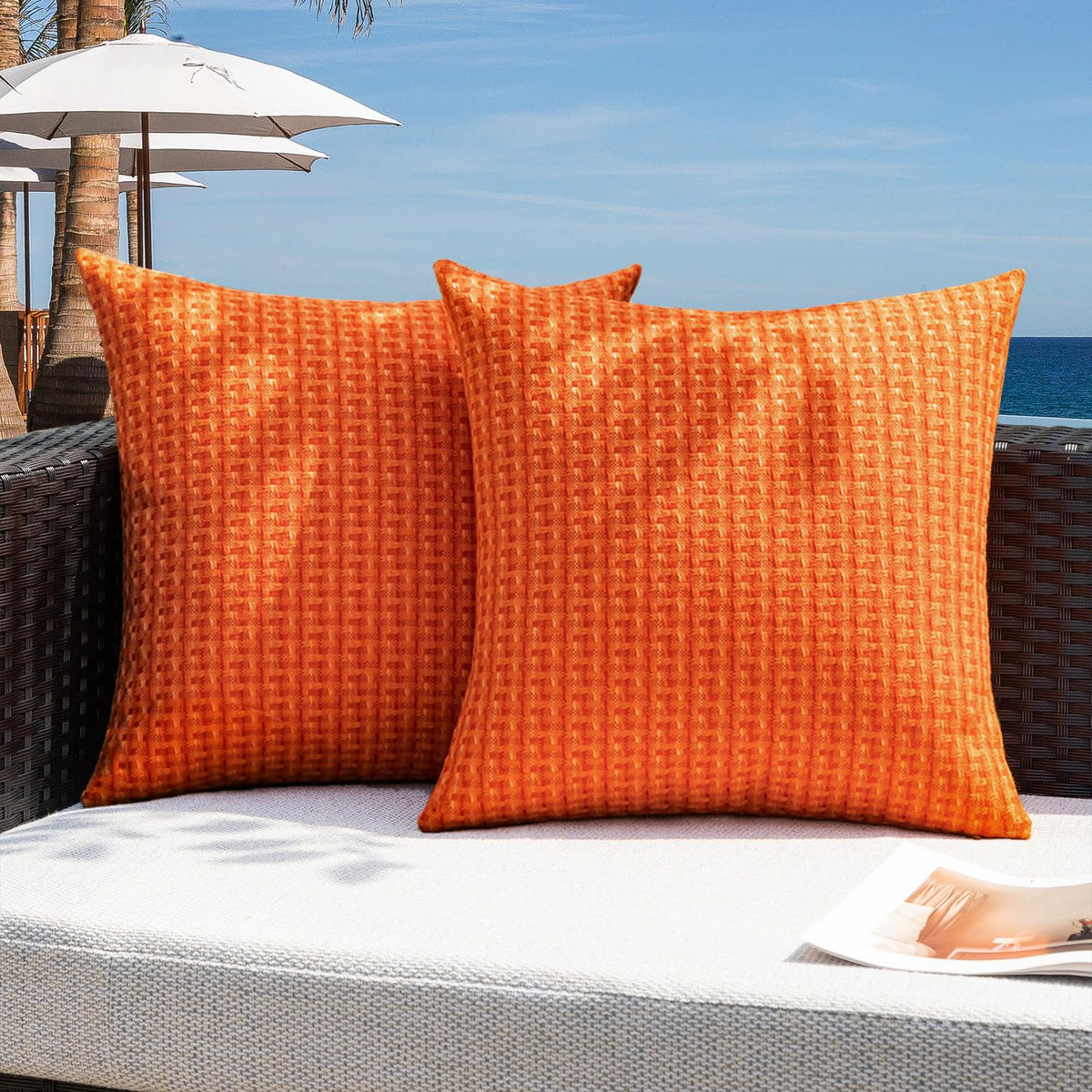 Kevin Textile funda frontal naranja que realza exteriores