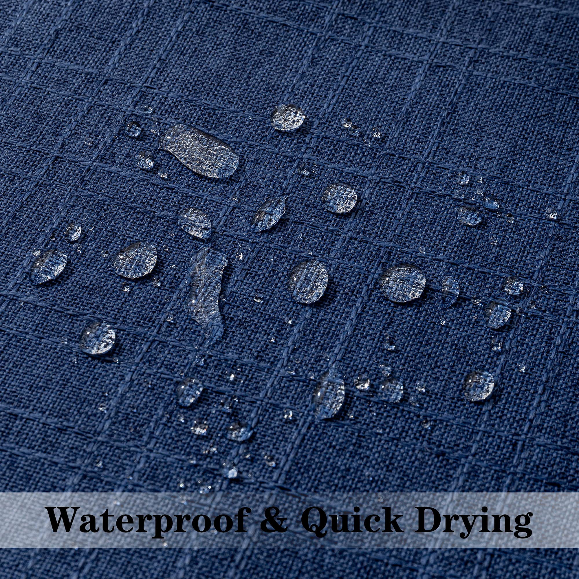Kevin Textile primer plano de textura repelente al agua que protege cojines