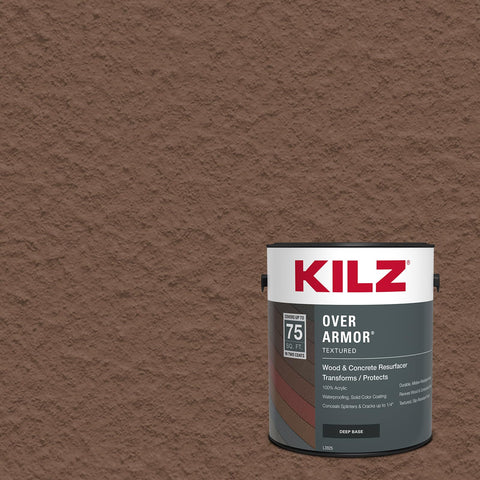 KILZ Over Armor frente de lata Chocolate mostrando diseño y acabado