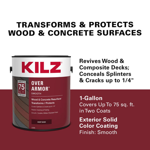 KILZ Over Armor textura cercana que revela acabado liso y duradero