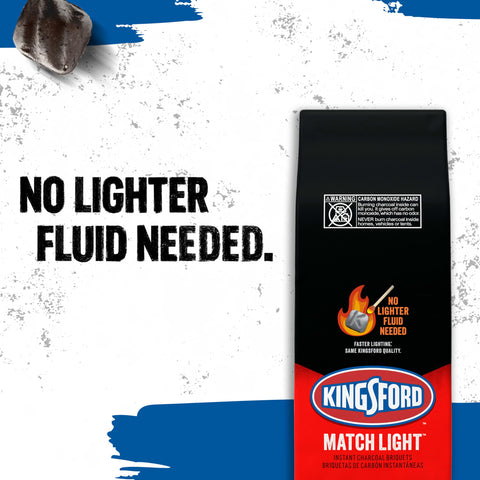 Kingsford briquetas encendidas listas para cocinar, calor uniforme rápido