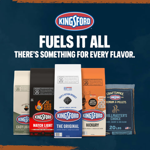 Kingsford etiqueta con ingredientes 100% madera para confianza en pureza