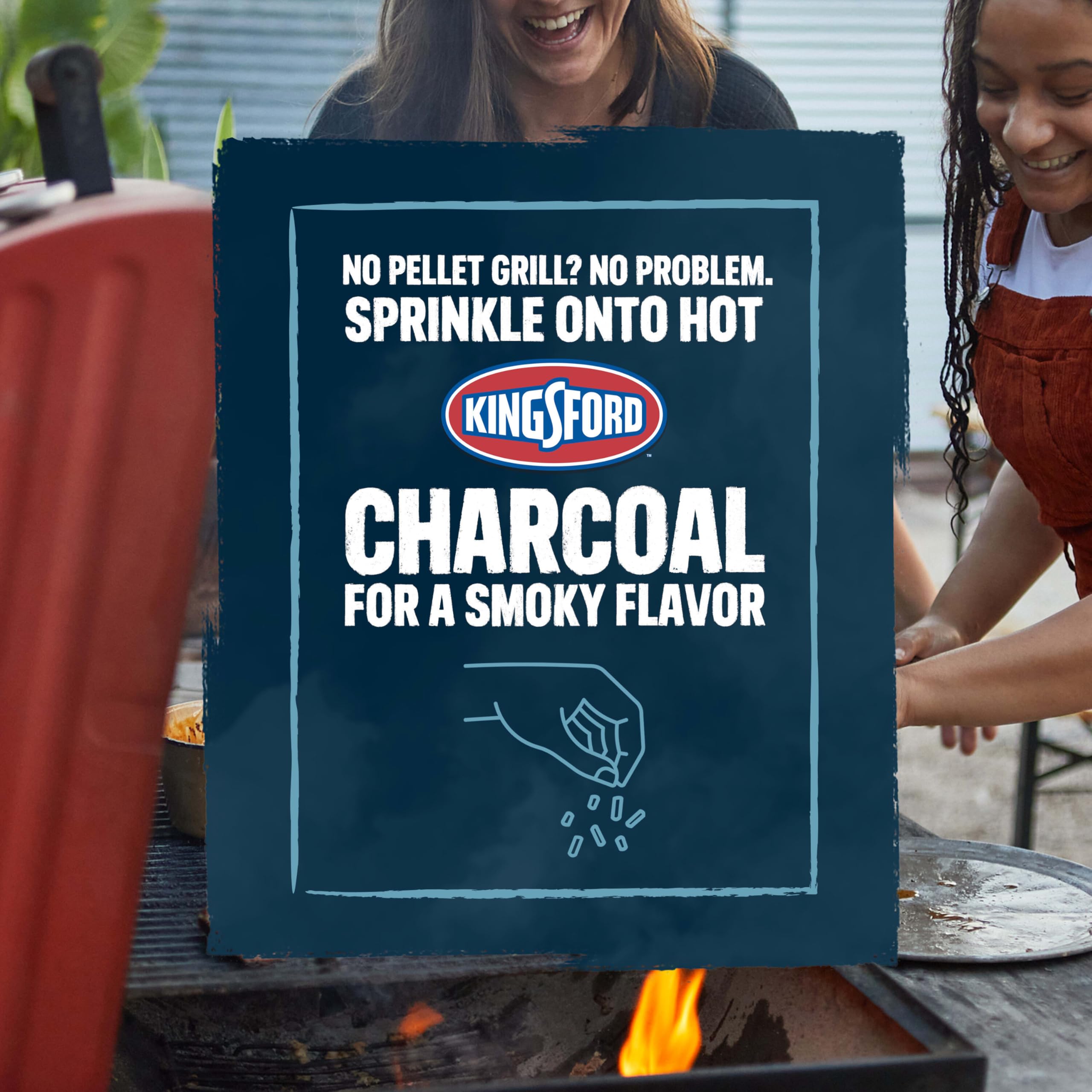 Kingsford Craftsmoke escena de barbacoa exterior para uso real del producto