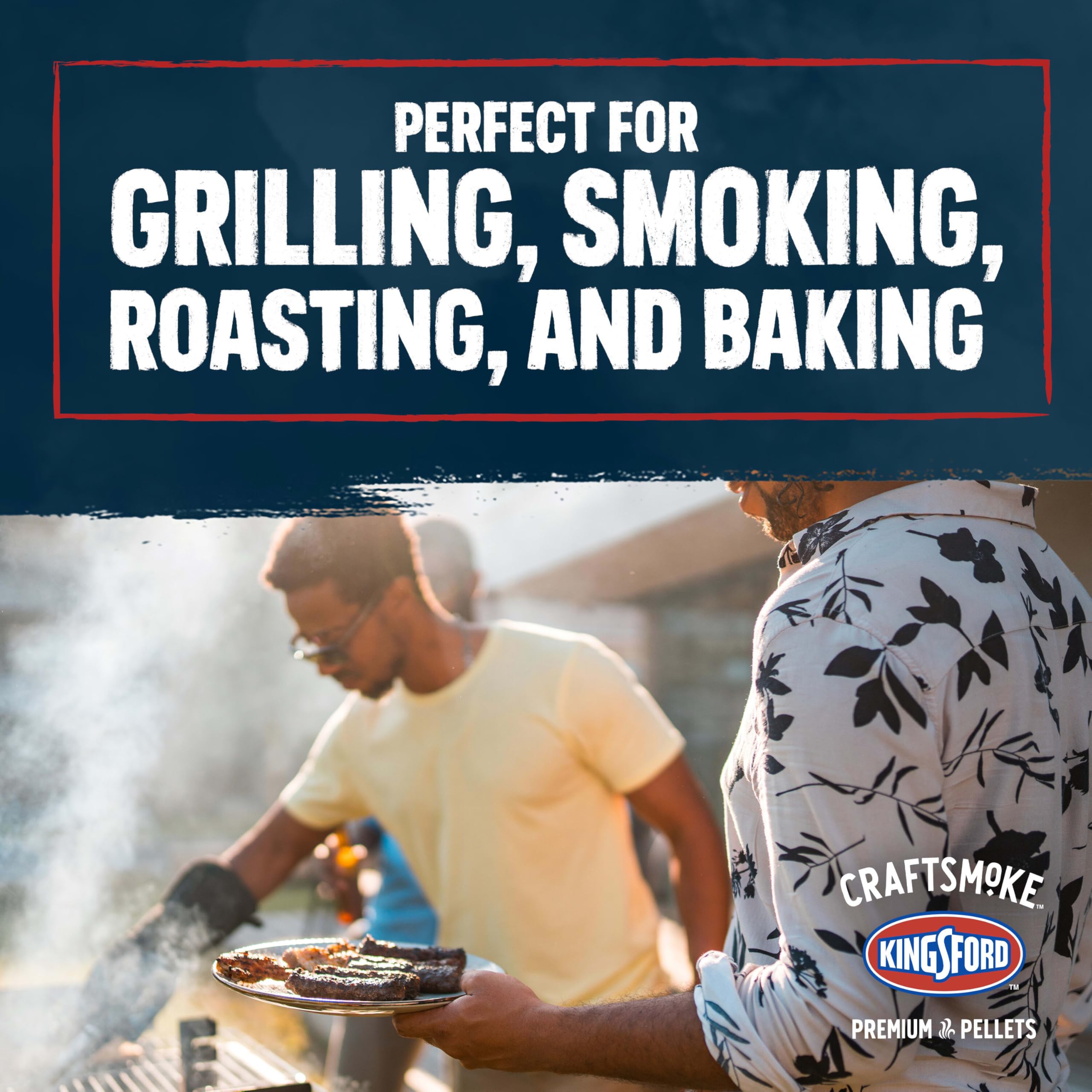 Kingsford etiqueta del producto con ingredientes 100% madera y sin aditivos