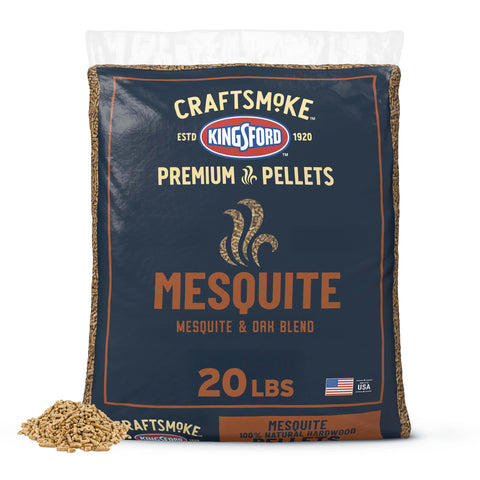 Kingsford empaque frontal mostrando pellets y beneficio de sabor consistente