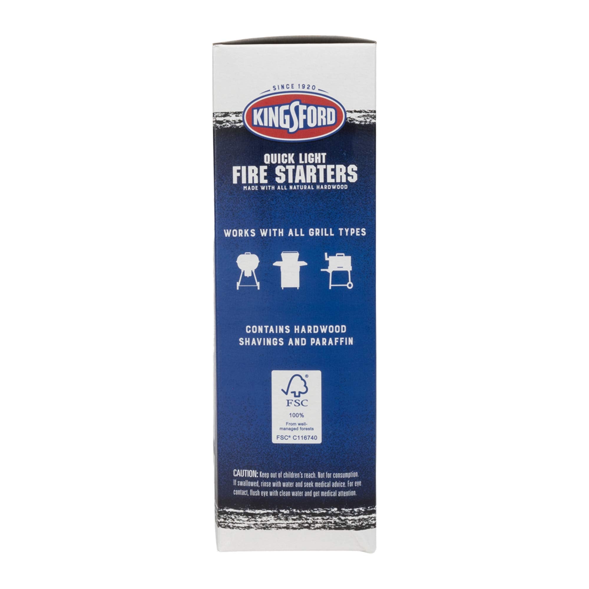 Kingsford etiqueta con instrucciones y compatibilidad para uso seguro