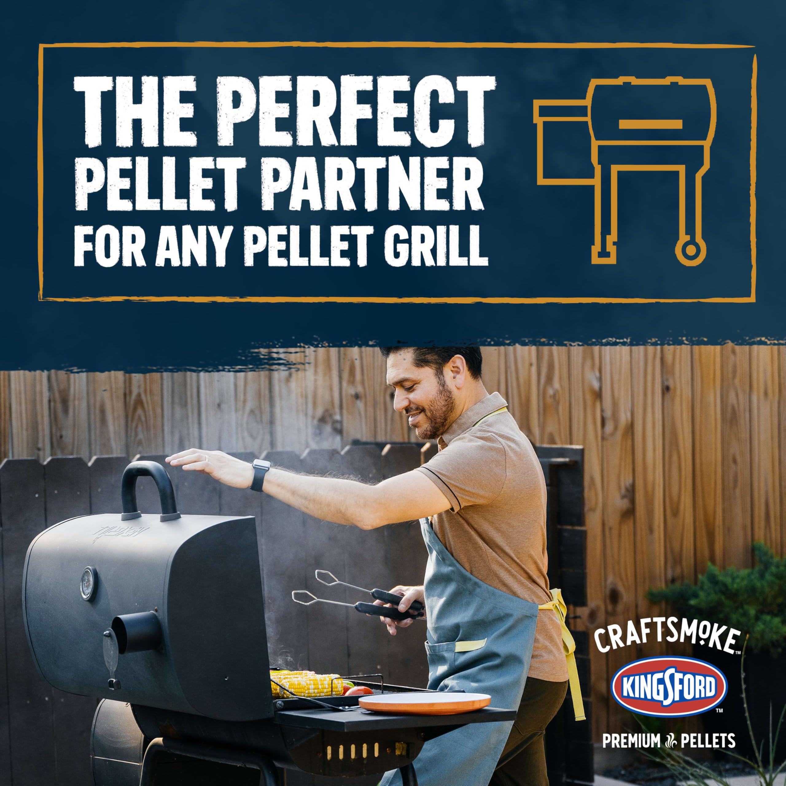 Kingsford Craftsmoke pellets en tolva de parrilla de pellets para ahumado consistente