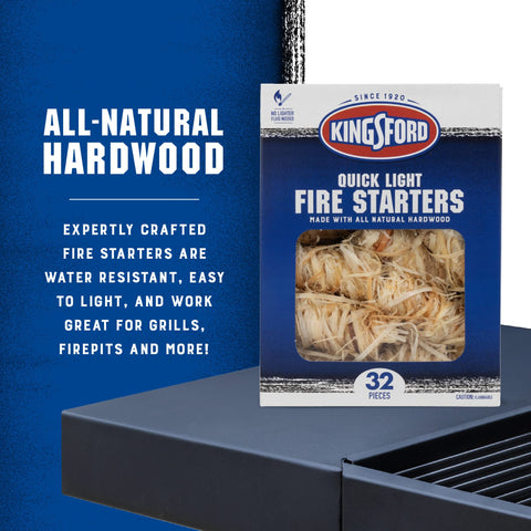 Kingsford rollo encendido junto a carbón para arrancar parrilla rápido