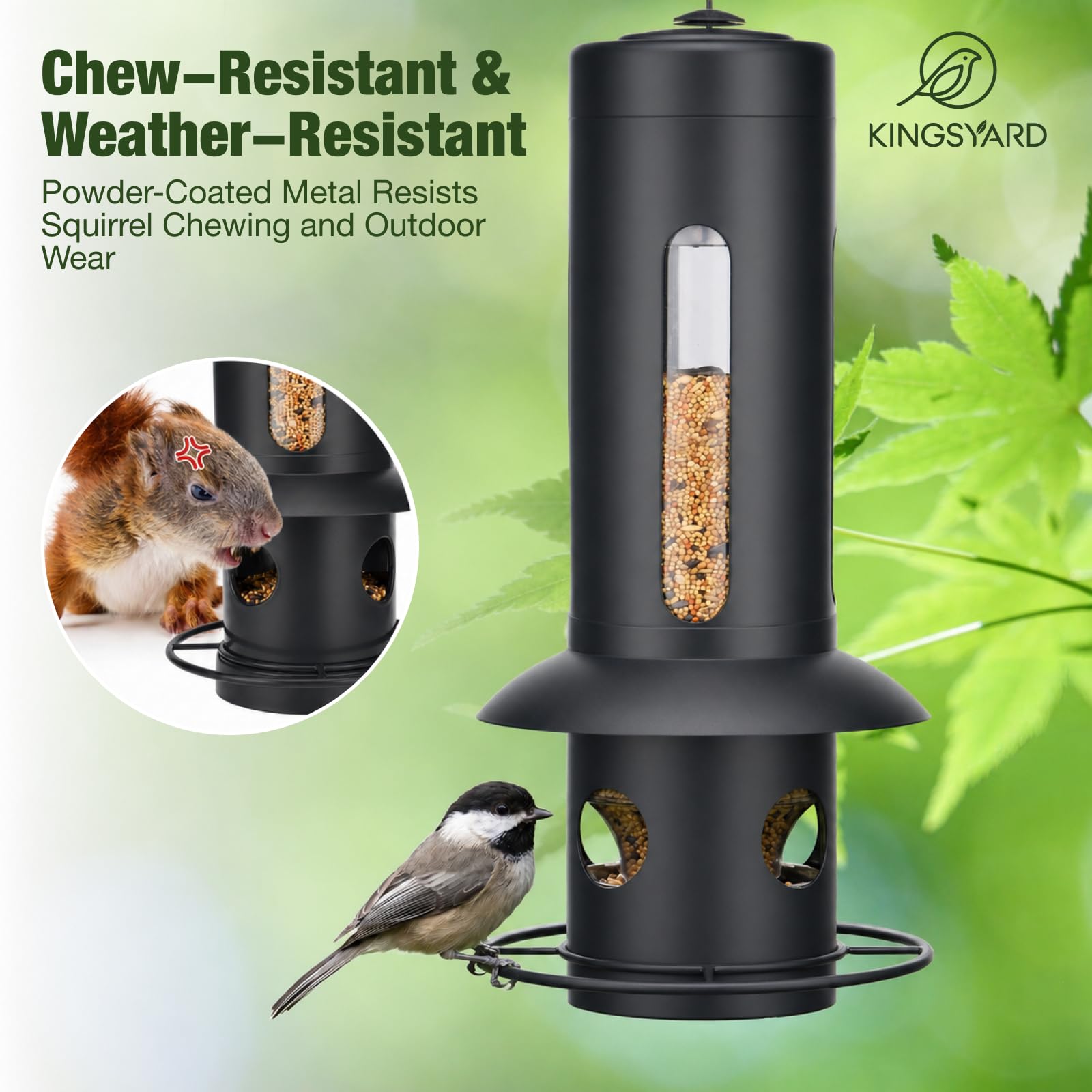 Kingsyard anillo percha 360 permite alimentación cómoda de varias aves