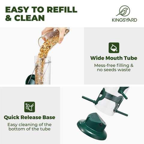 Kingsyard base con drenaje extraíble para limpieza rápida y seca