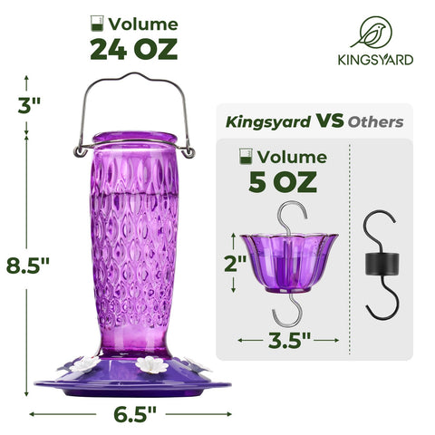 Kingsyard perchas 360° alojando varios colibríes cómodamente
