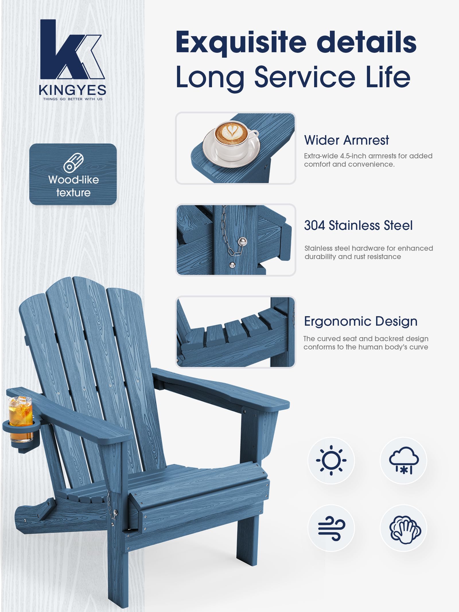 KINGYES silla plegada guardada para ahorro de espacio