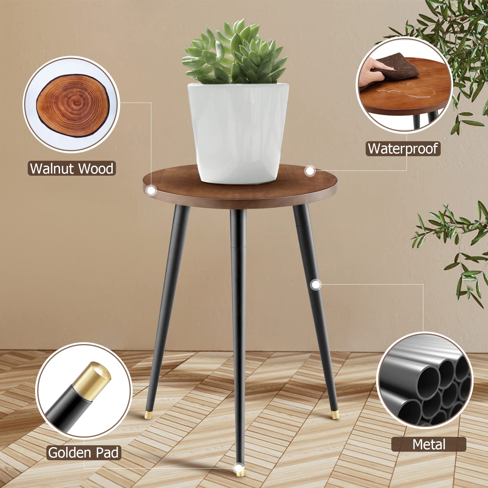 KINNARY mesa con maceta en salón realza decoración interior moderna