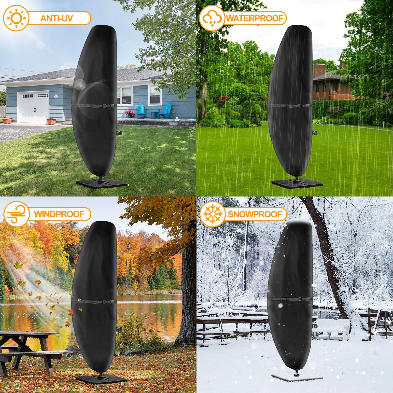 Kipiea ambiente terraza con parasol muestra estética protegida y ordenada