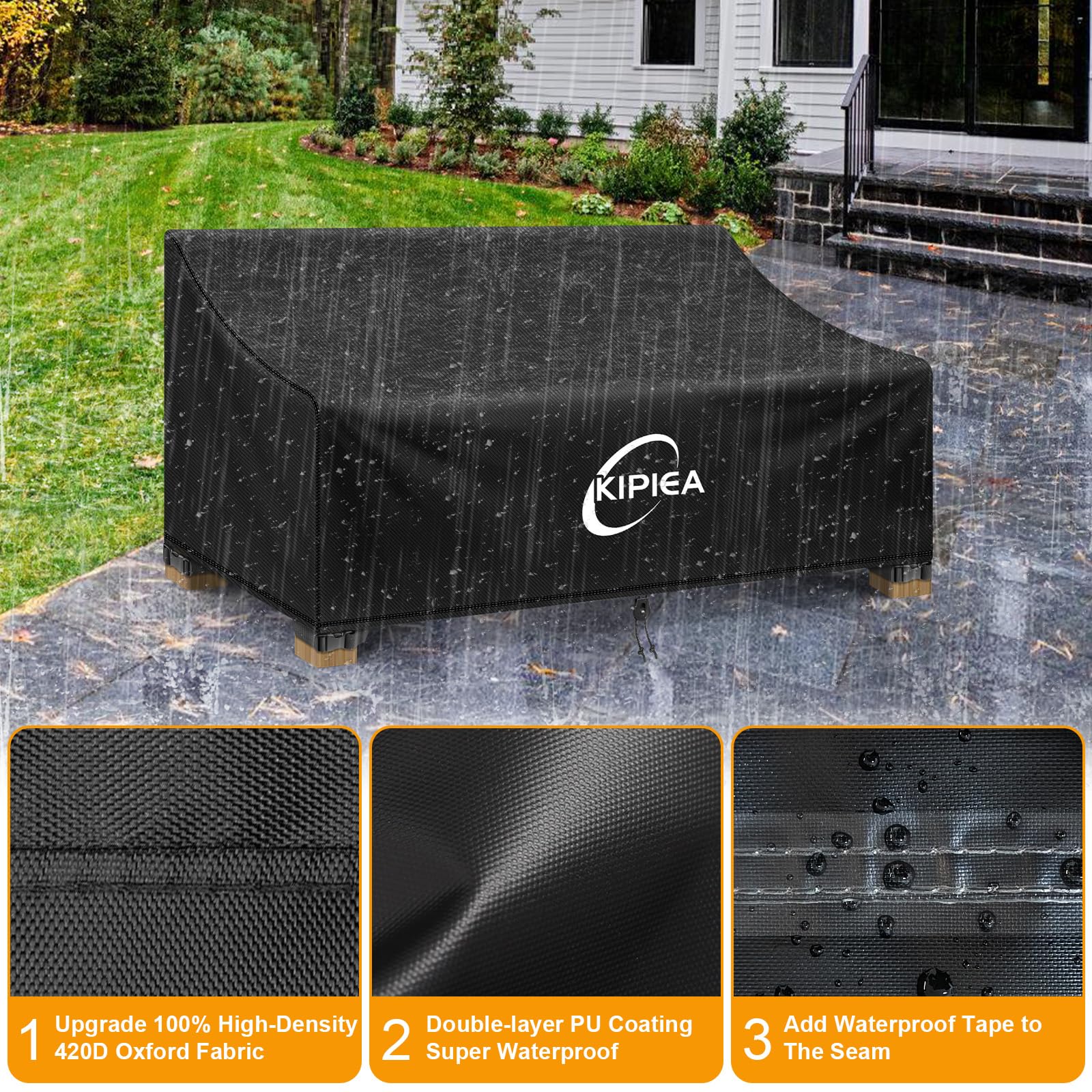 Kipiea detalle de costuras con cinta impermeable, evita filtraciones