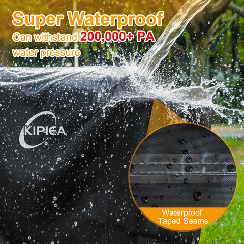 Kipiea cubierta colocada en Weber Searwood 600 para protección