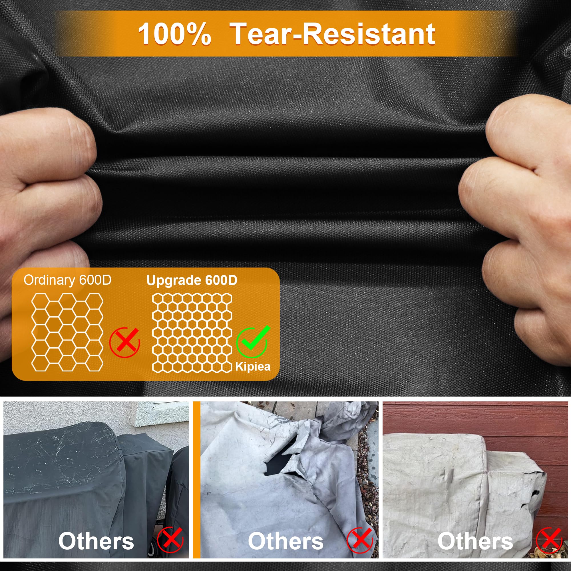 Kipiea funda colocada en parrilla Pit Boss mostrando uso fácil