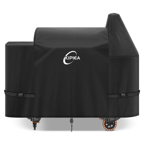 Kipiea vista frontal de la funda ajustada protegiendo la parrilla con acabado impermeable
