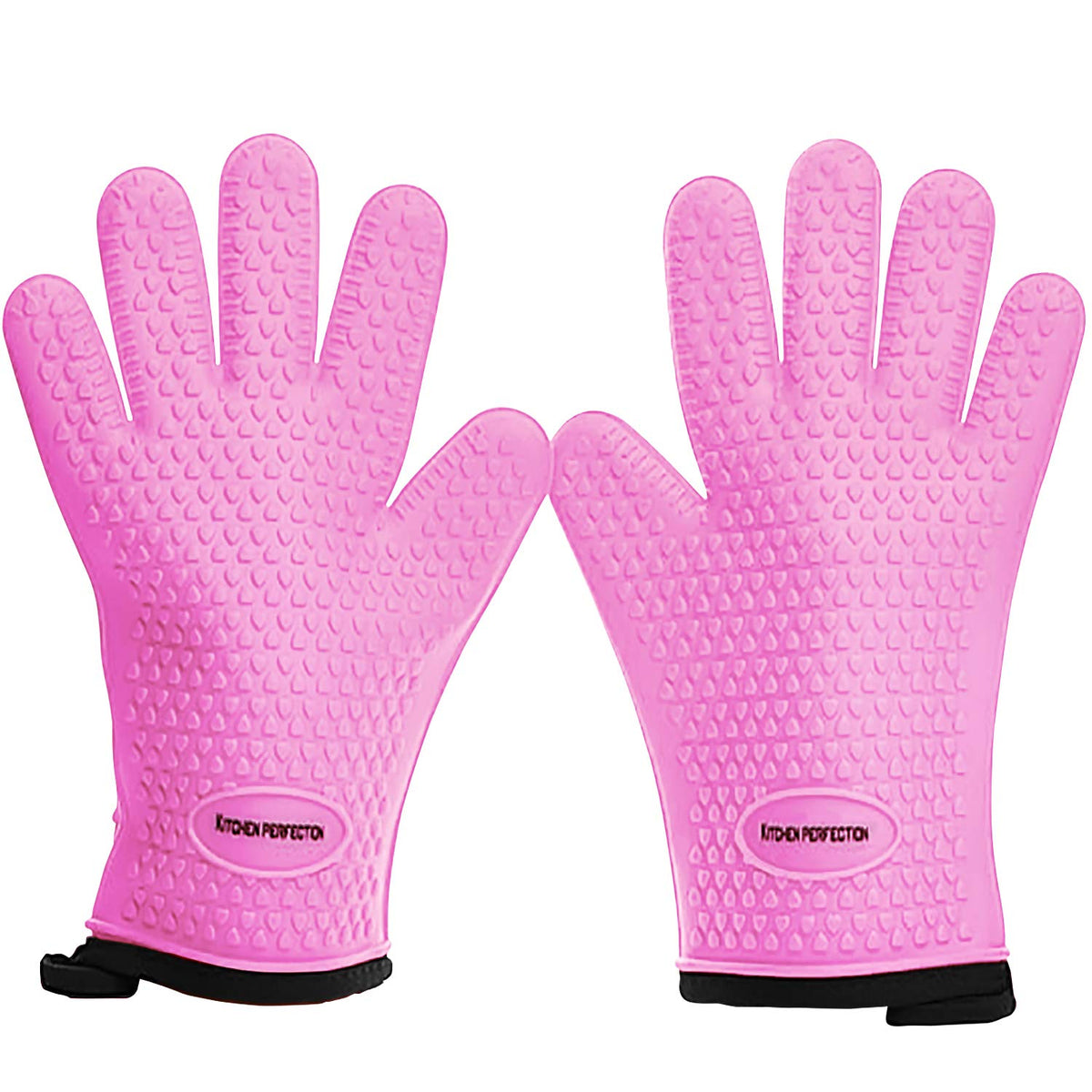 KITCHEN PERFECTION frente del empaque mostrando guantes y beneficios resistentes