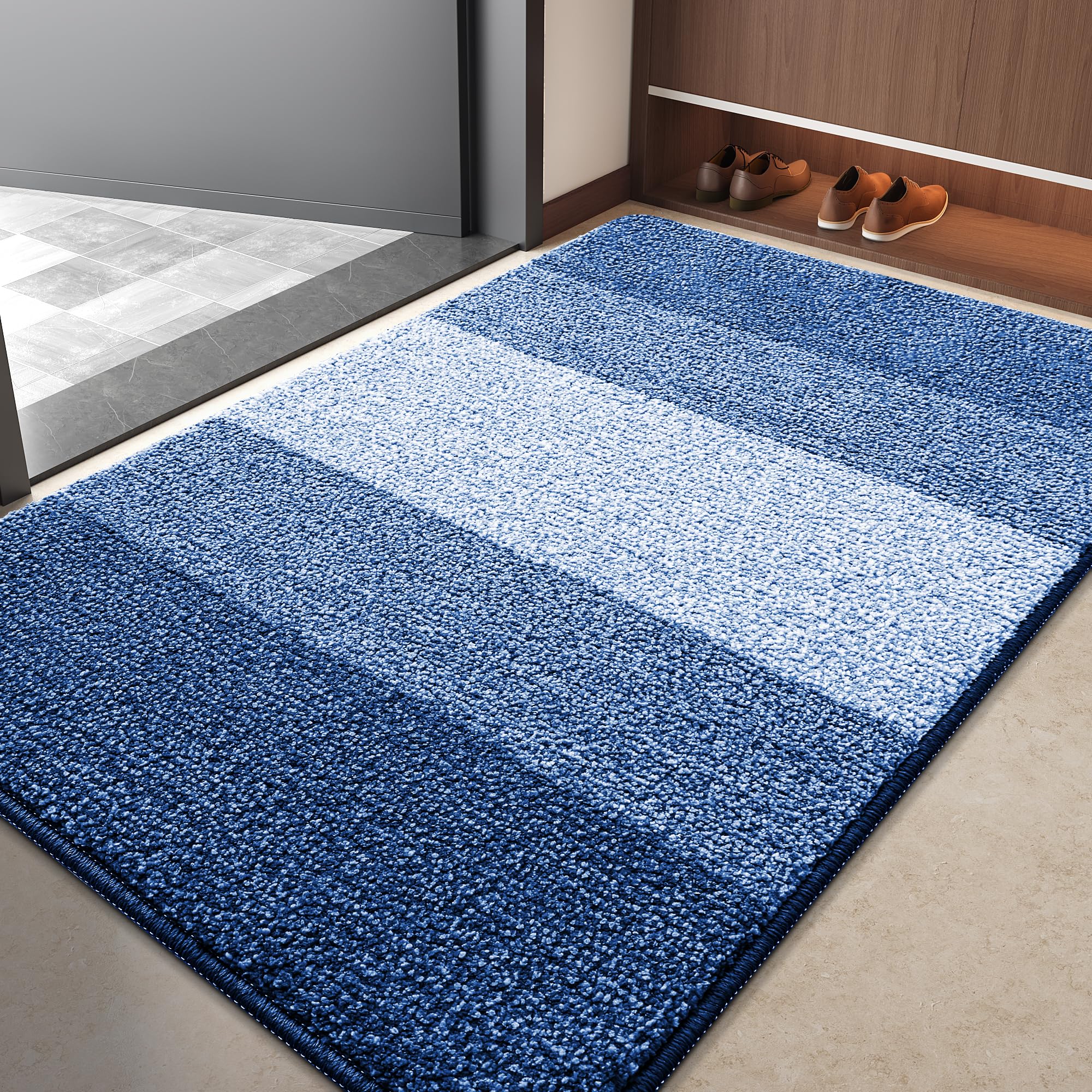 Kitinjoy felpudo frontal 40x32 que muestra cobertura y diseño práctico