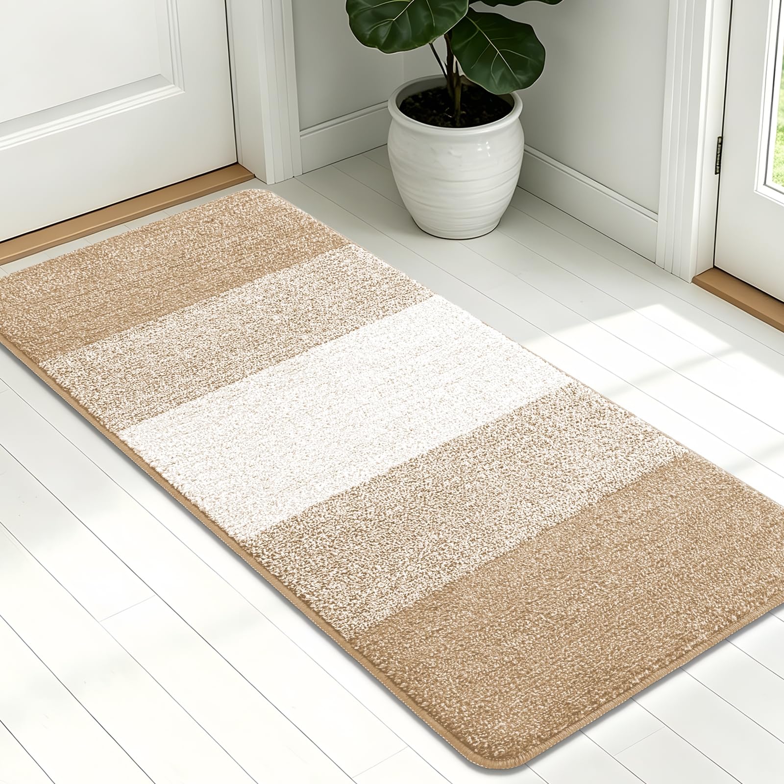 Kitinjoy felpudo frontal 54x24 visible y atractivo, mantiene suelos limpios