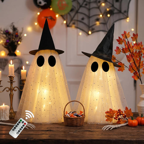 KIWDY fantasmas en repisa de chimenea para decoración interior