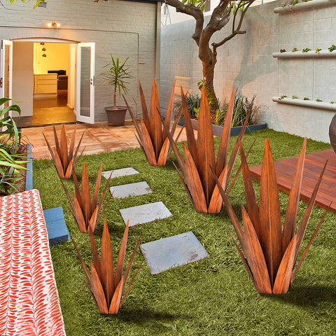 KODIBO agave en patio ambientación demuestra integración con muebles exteriores